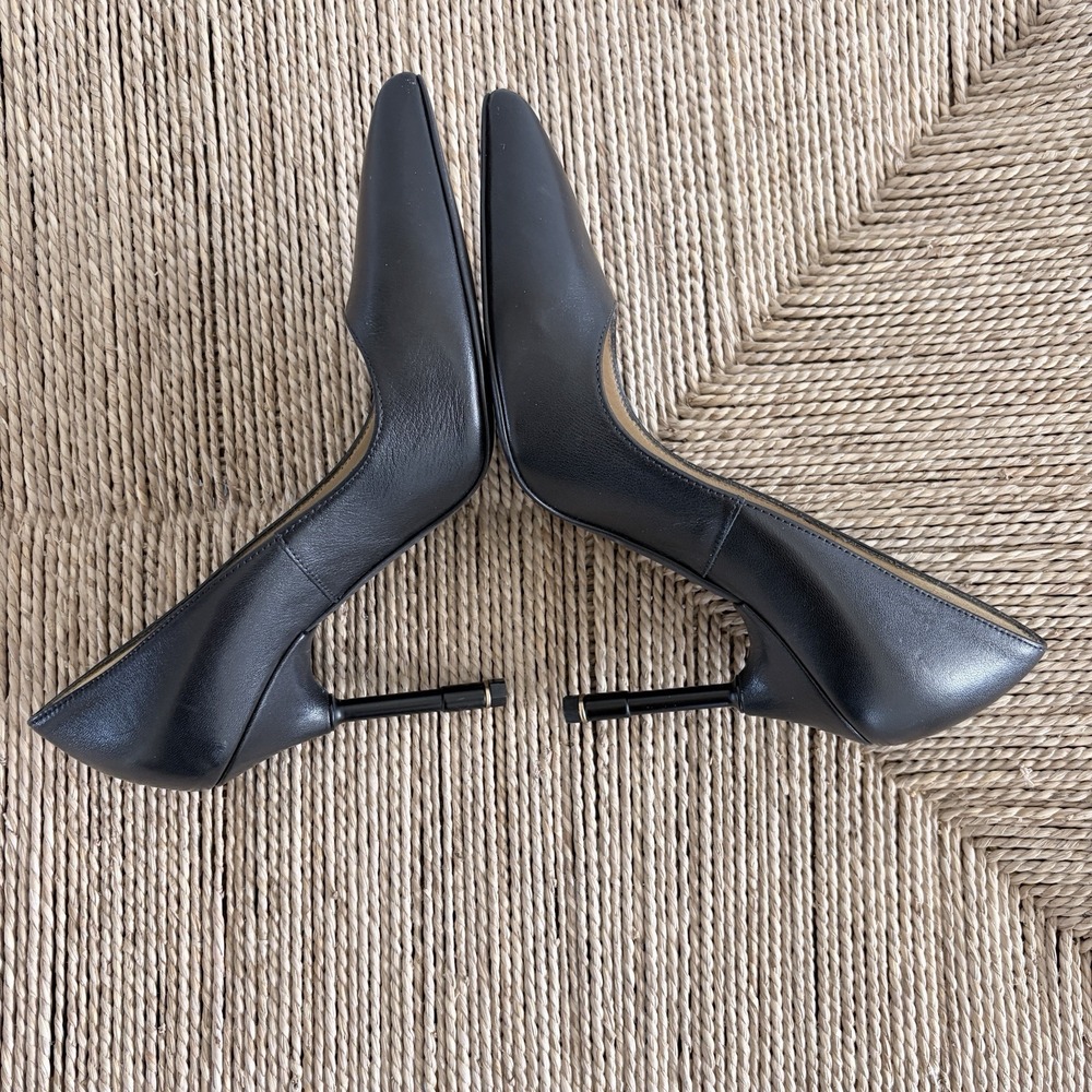 AllSaints Nova Court Pointed Toe High Heel Leather Pumps Black EU 36 /‎ US 6 - Picture 5 of 8